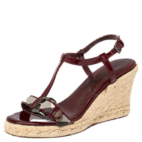 burberry espadrille wedge sandals|burberry slippers women's.